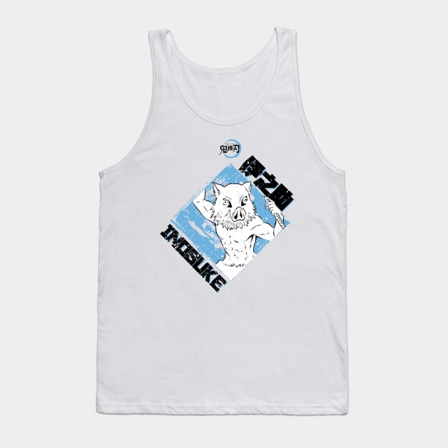 DEMON SLAYER: INOSUKE BLUE (GRUNGE STYLE) Tank Top by FunGangStore